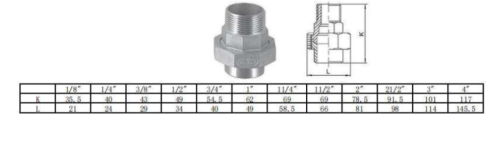 Американка с/с Ду 50 (2", 60,3 мм) AISI 304  уплотнение PTFE (прокладка фторопластовая), приварная от компании ООО "ЭПМ-Инжиниринг"