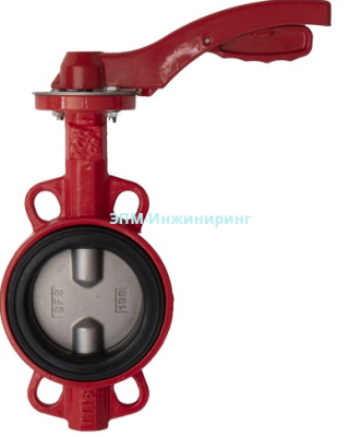 Затвор дисковый поворотный РАШВОРК 201-040-16, DN040, PN16, корпус - GJL-250 (GG25), диск - AISI304 (CF8), уплотнение - EPDM, М/Ф, рукоятка