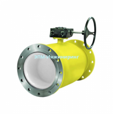 Шаровой стальной кран для газа фланец/фланец, c механическим редуктором, КШ.Ц.Ф.Р.GAS.080/070.025.Н/П.02, DN 80, PN 25, Строительная длина 320