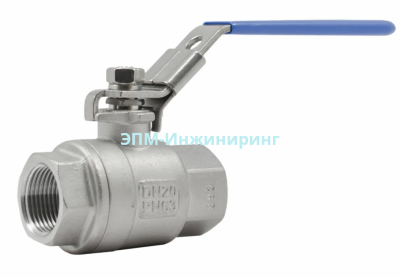 Шаровой стальной кран ВР-ВР полнопроходной, с рукояткой BV15, DN 40, PN 63, Строительная длина 106