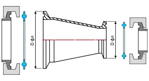 Переход из нержавеющей стали кламп DIN DN-20 x DN-10 34 х 34 мм AISI316 от компании ООО "ЭПМ-Инжиниринг"