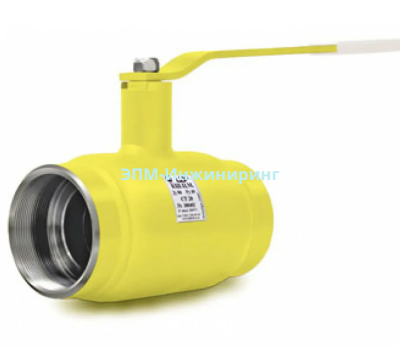 Шаровой стальной кран для газа резьба/резьба полнопроходной, с рукояткой, КШ.Ц.М.040.040.П/П.02, DN 40, PN 40, Строительная длина 250 Шаровой стальной кран для газа резьба/резьба полнопроходной, с рукояткой, КШ.Ц.М.040.040.П/П.02, DN 40, PN 40, Строительная длина 250