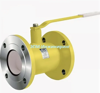 Шаровой стальной кран для газа фланец/фланец равнопроходной, с рукояткой, DN 50, PN 40, Строительная длина 180