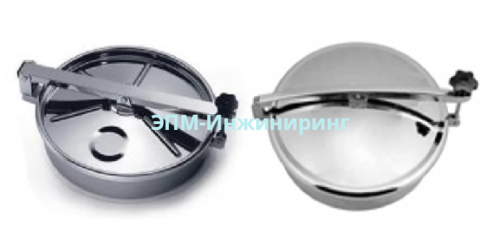 Люк нержавеющий круглый DN 150 AISI 316 от компании ООО "ЭПМ-Инжиниринг"