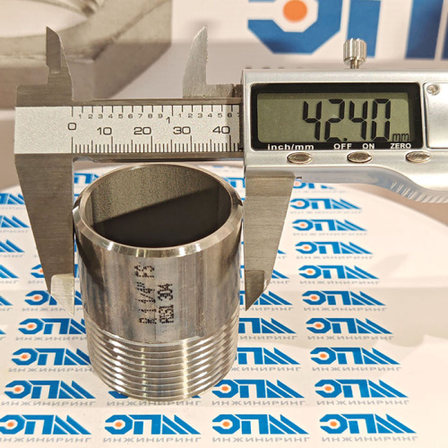 Ниппель приварной нержавеющий Ду 32 (1 1/4") AISI 304 (резьба, полусгон), (42,4 Мм) от компании ООО "ЭПМ-Инжиниринг"